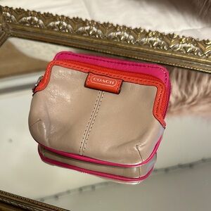 Coach Beige and Pink Wallet